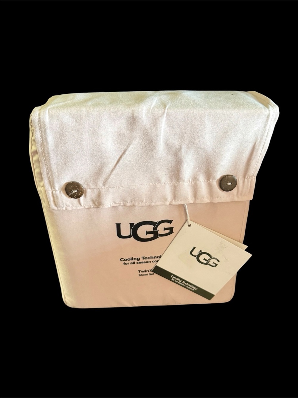 UGG Twin XL Sheet Set Rose Tint Cooling Tech Moisture Wicking 100% Polyester